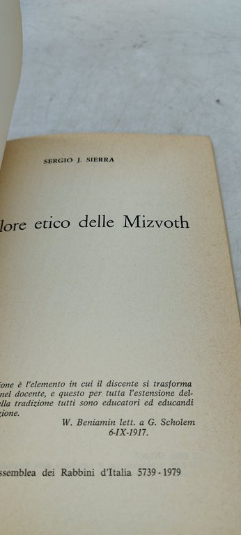 il valore etico delle mizvoth