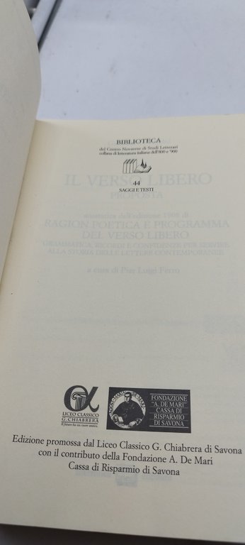 il verso libero proposta