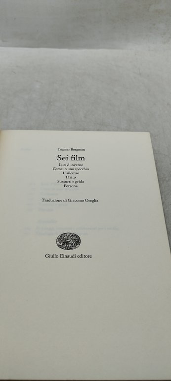 ingmar bergman sei film einaudi