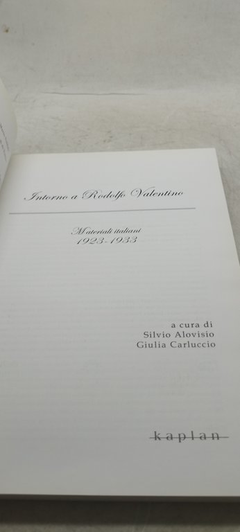 intorno a rodolfo valentino materiali italiani 1923 1933