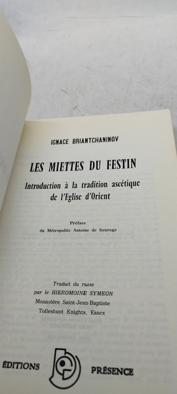 introduction a la tradition ascetique de l'eglise d'orient