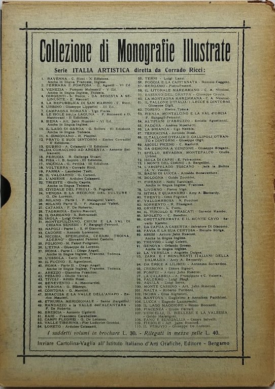 italia artistica monografie illustrate del dottor corrado ricci luccca