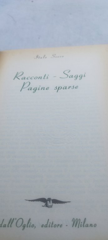 italo svevo opera omnia racconti ,saggi pagine sparse