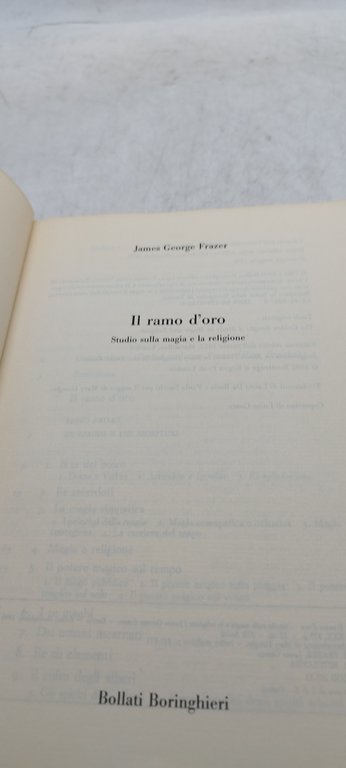 james g frazer il ramo d'oro bollati