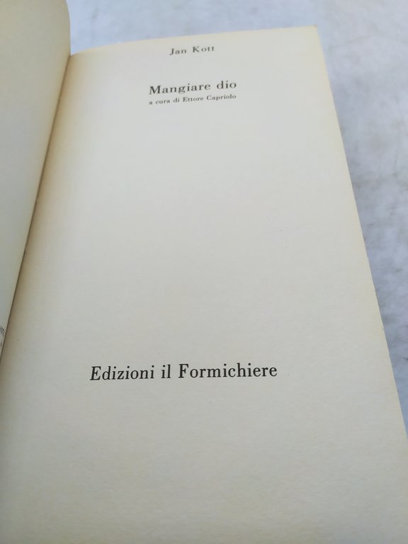 jan kott mangiare dio una interpretazione della tragedia greca li …