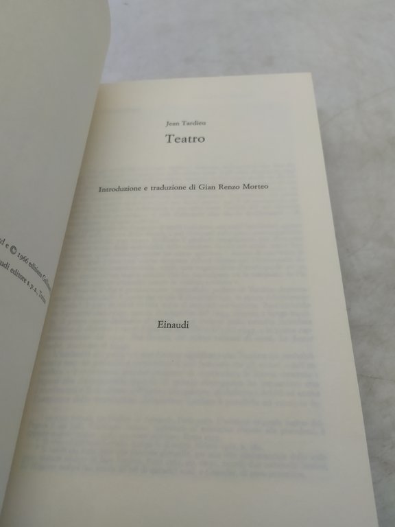 jean tardieu teatro einaudi 1976