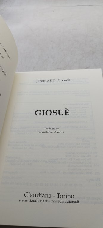 jerome f.d. creach giosuè claudiana