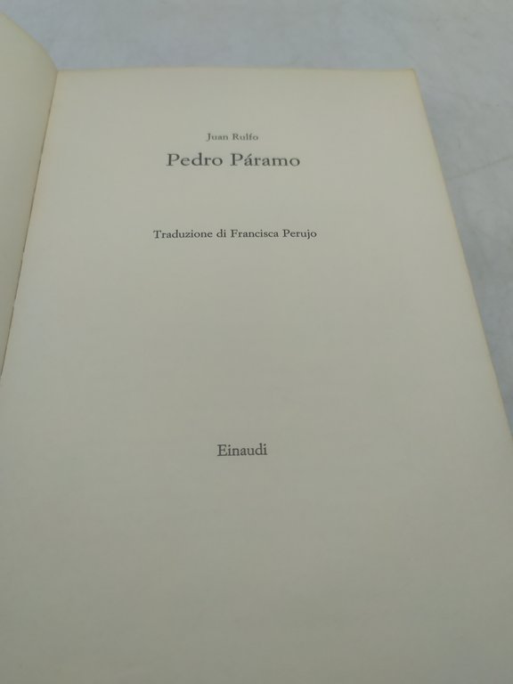 juan rulfo pedro pàramo einaudi 1977