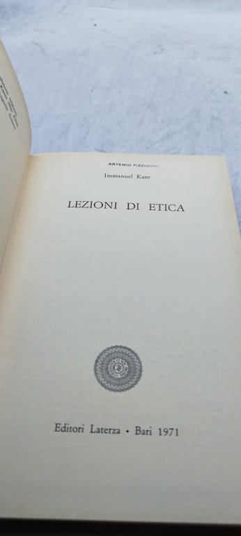 kant lezioni di etica laterza