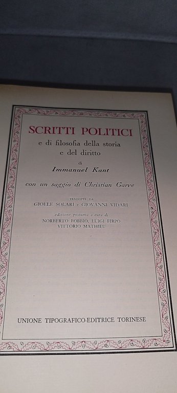 kant scritti politici classici utet | Immagine Gallery 4