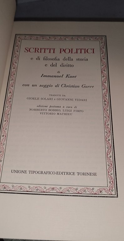 kant scritti politici e di filosofia della storia e del … | Immagine Gallery 7