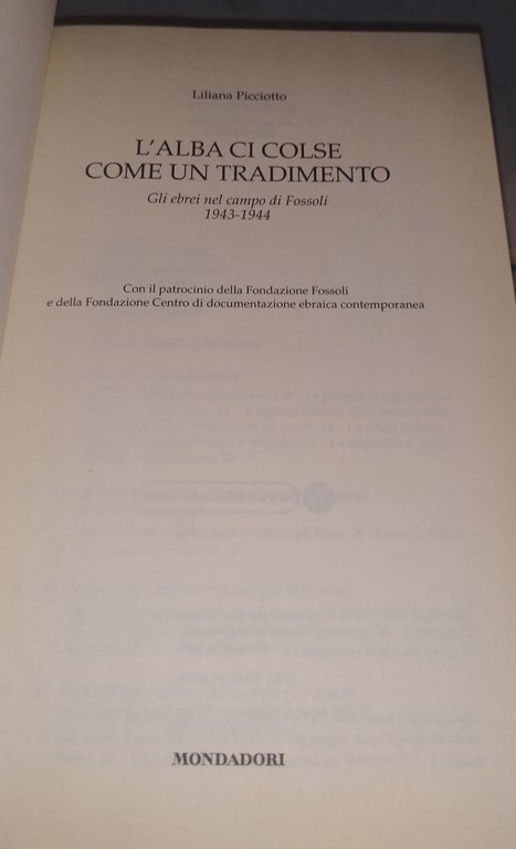 l'alba ci colse come un tradimento liliana picciotto | Immagine Gallery 5