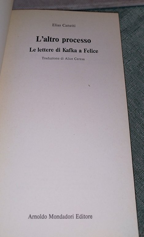 l'altro processo le lettere di kafka e felice | Immagine Gallery 6