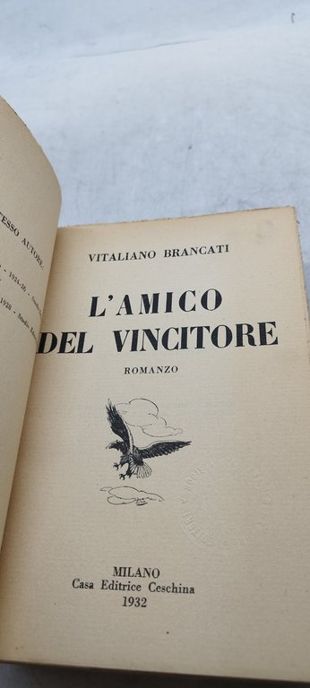 l'amico del vincitore vitaliano brancati