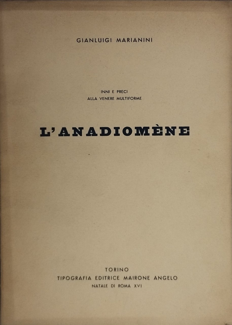 l'anadiomène gianluigi marianini | Immagine principale