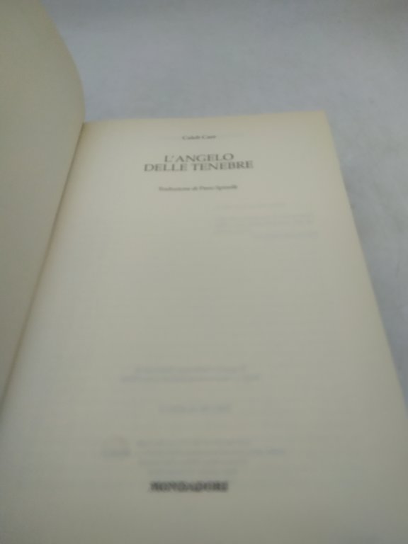 l'angelo delle tenebre caleb carr mondadori 1999