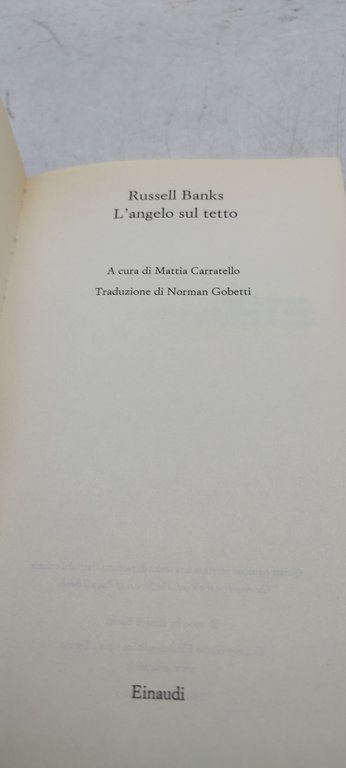 l'angelo sul tetto einaudi stile libero