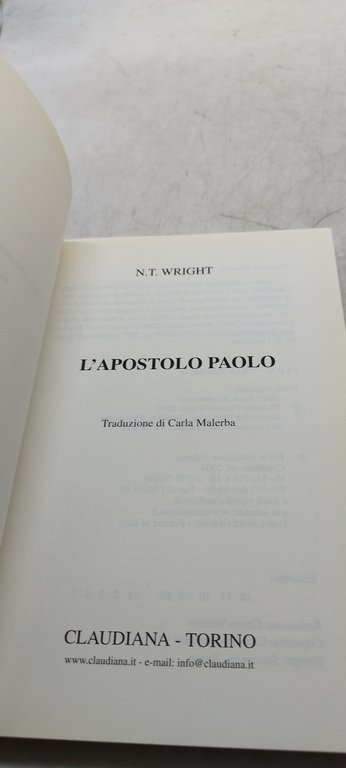 l'apostolo paolo n.t. wright claudiana