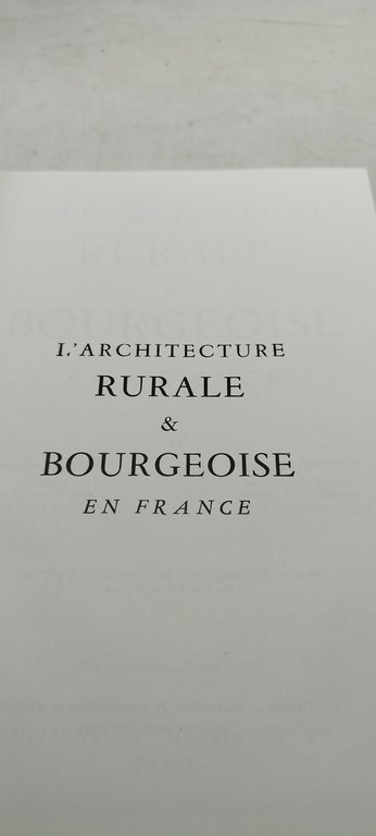 l'architecture rurale &amp; bourgeoise en france