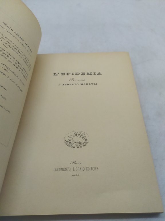 l'epidemia alberto moravia 1944