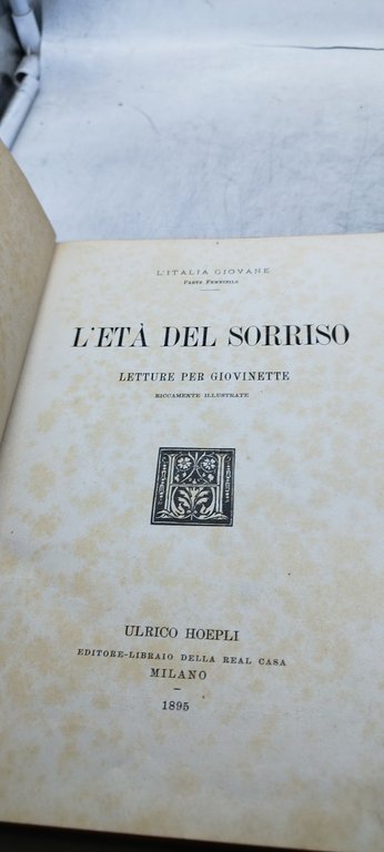 l'età del sorriso letture per giovinette