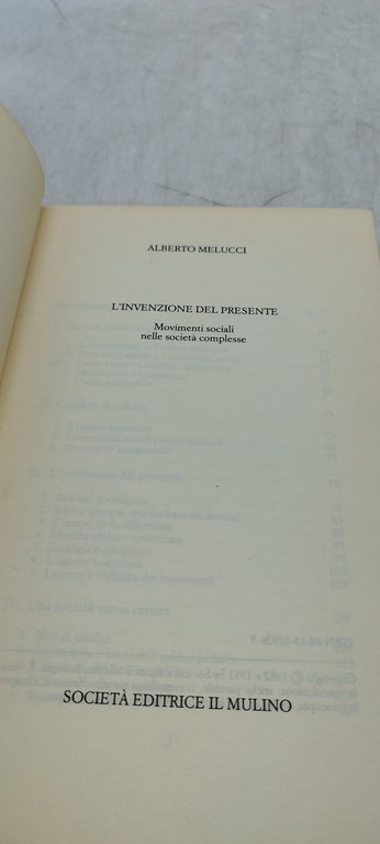 l'invenzione del presente movimenti sociali nella società complessa il mulino