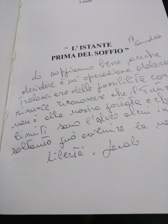 l'istante prima del soffio lando