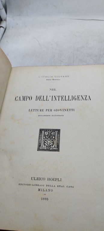 l'italia giovane nel campo dell'intelligenza hoepli