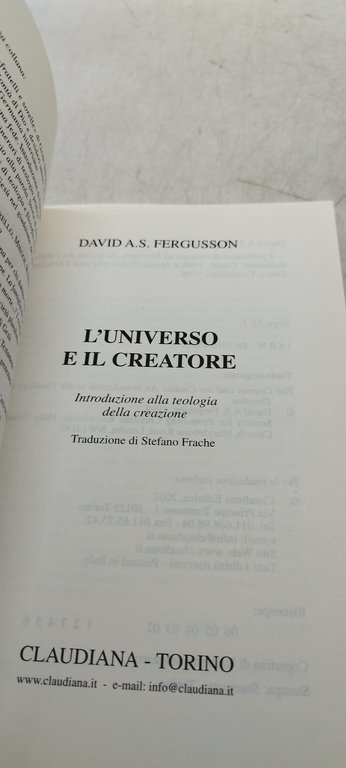 l'universo e il creatore introduzione alla teologia della creazione claudiana