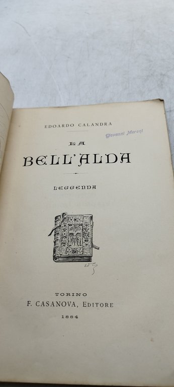 la bell'alda leggenda edoardo calandra