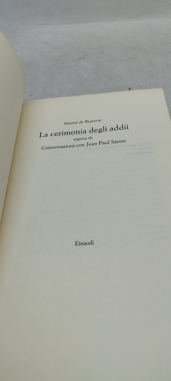 la cerimonia degli addii simone de beauvoir einaudi