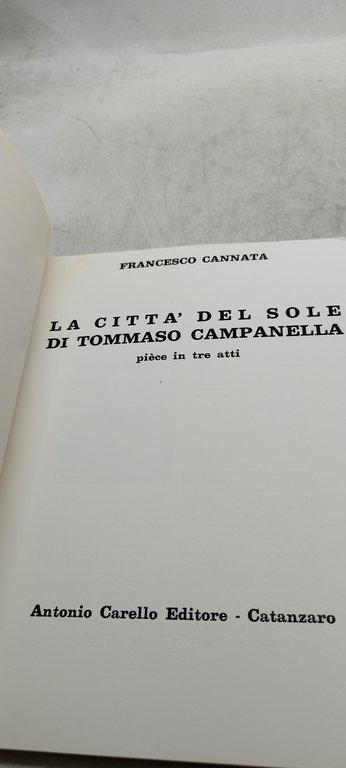 la città del sole di tommaso campanella pièce in tre …
