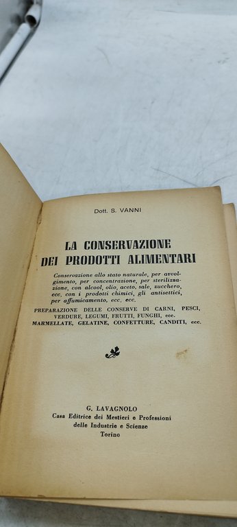 la conservazione dei prodotti alimentari dott s.vanni
