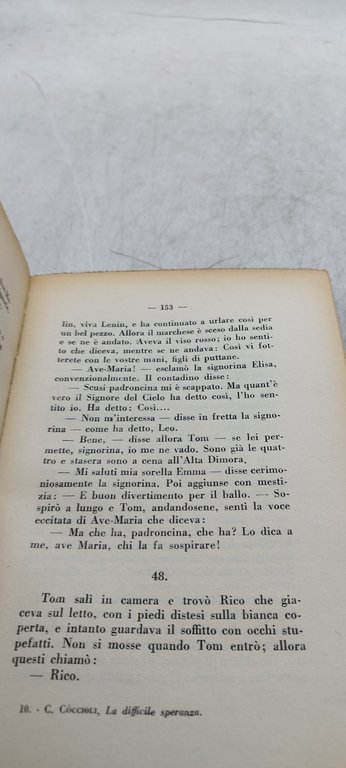 la difficile speranza carlo coccioli