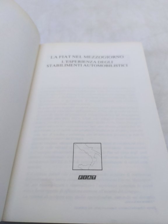 la fiat nel mezzogiorno l'esperienza degli stabilimenti automobilistici