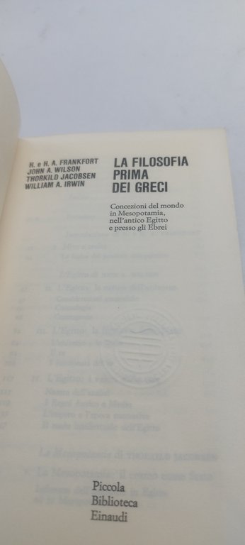 la filosofia prima dei greci