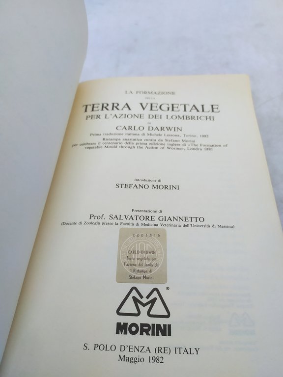 la formazione della terra vegetale per l'azione dei lombrici carlo …