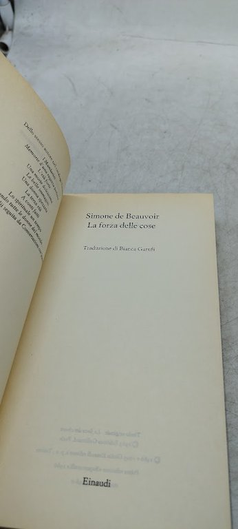 la forza delle cose