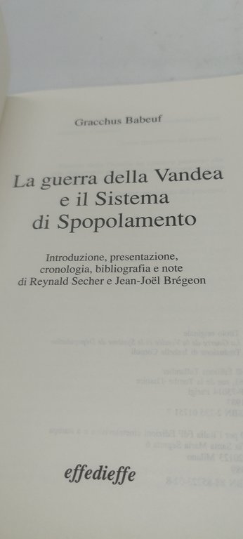 la guerra della vandea e il sistema di sopolamento