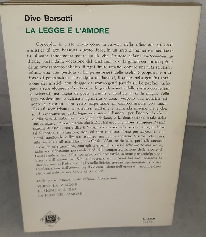 la legge e l'amore divo barsotti morcelliana | Immagine Gallery 2