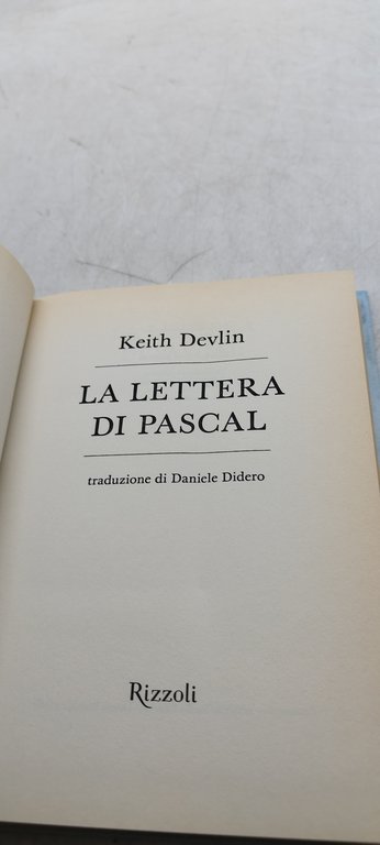la lettera di pascal rizzoli keith devlin