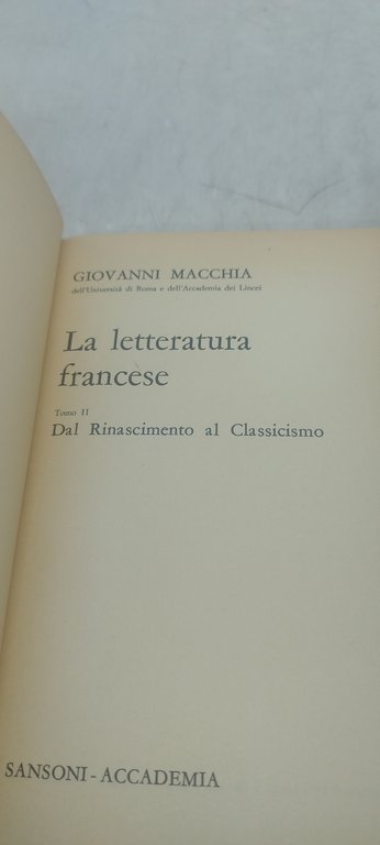 la letteratura francese 3 tomi sansoni le lettere del mondo