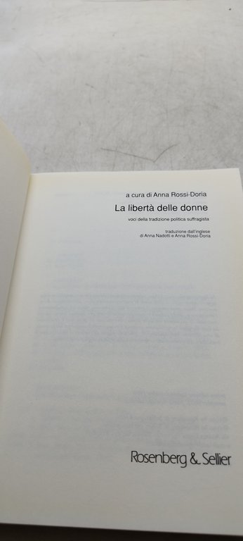 la libertà delle donne voci della tradizione politica suffragista