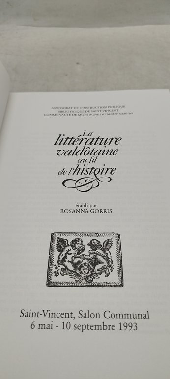 la litterature valdostoire au fil de l'histoire