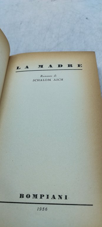 la madre schalom asch bompiani