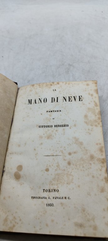 la mano di neve fantasia di vittorio bersezio