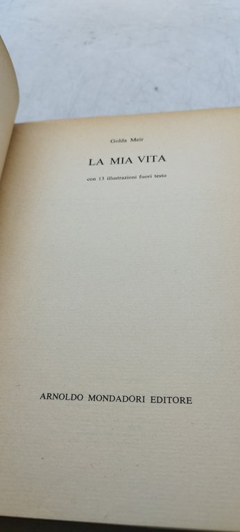 la mia vita golda meir mondadori