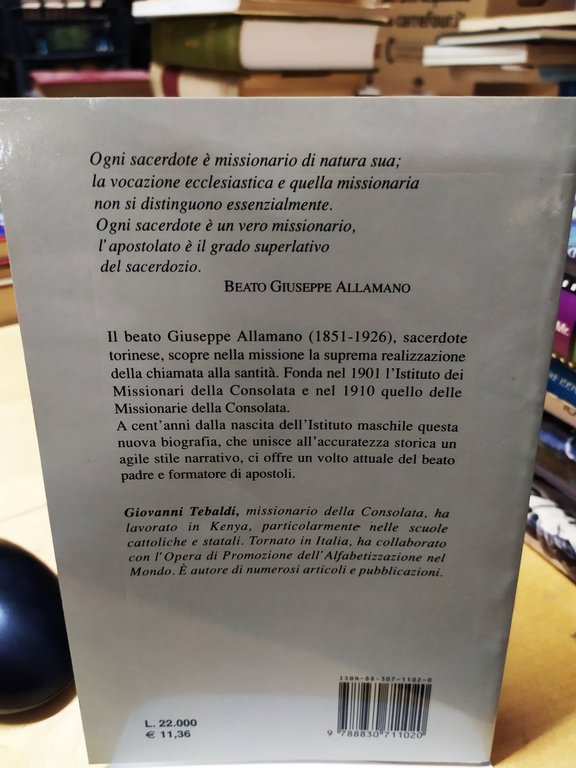 la mia vita per la missione giovanni tebaldi