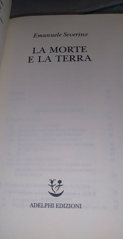 la morte e la terra emanuele severino adelphi | Immagine Gallery 7