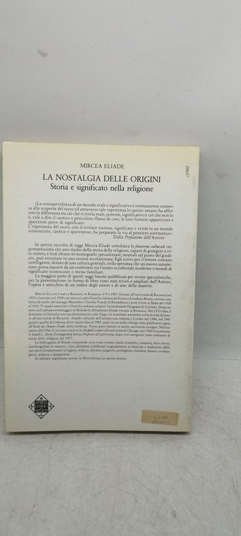 la nostalgia delle origini mircea eliade
